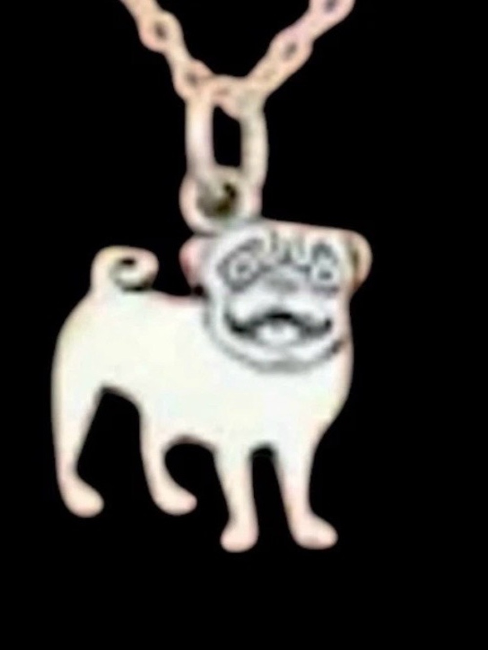 925 Sterling Silver~Pug Dog Pendant Necklace~Pet Animal Charm Lover Gift Jewelry